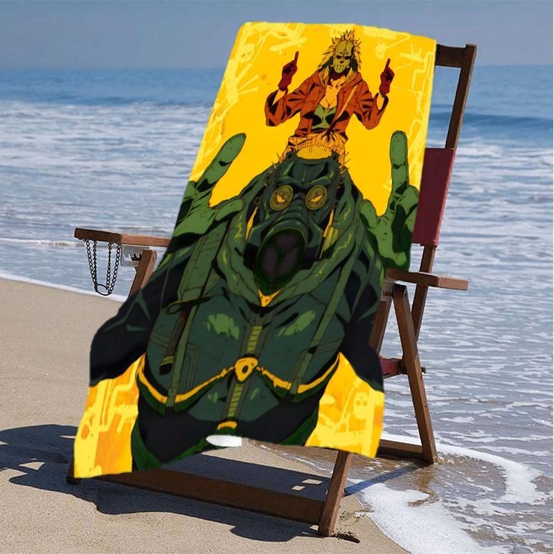 1pc Dorohedoro Beach Towel, Beach and Seaside Swimming Pool Equipment, Fashion Pattern, Rectangular, Travel Essentials