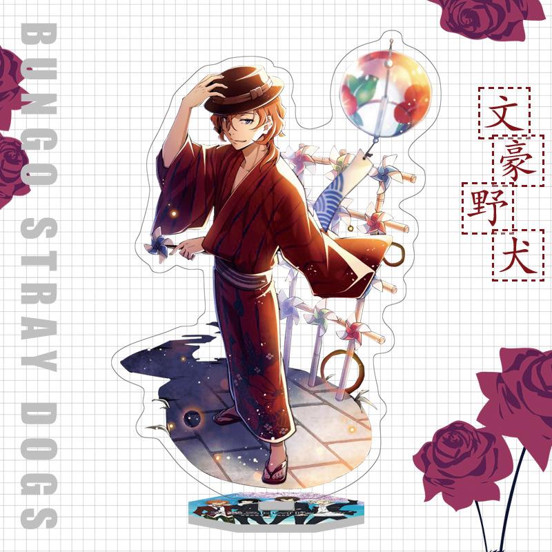 Japan Bungo Stray Dogs Anime Figur Acryl Stand Modell Spielzeug Dazai Osamu Nakahara Chuuya Ryunosuke Akutagawa Schreibtisch Dekor