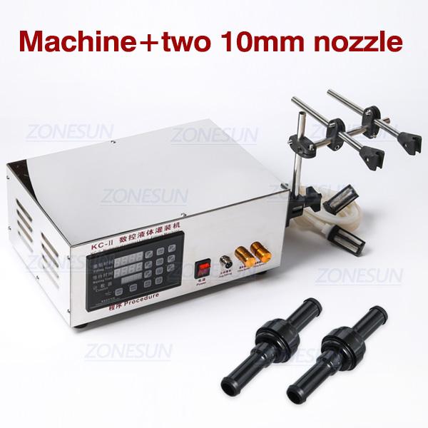 ZONESUN ZS-KC280II Double Head Microcomputer Automatic Water Liquid Filling Machine for Medicine Peroxide Heat Resistance