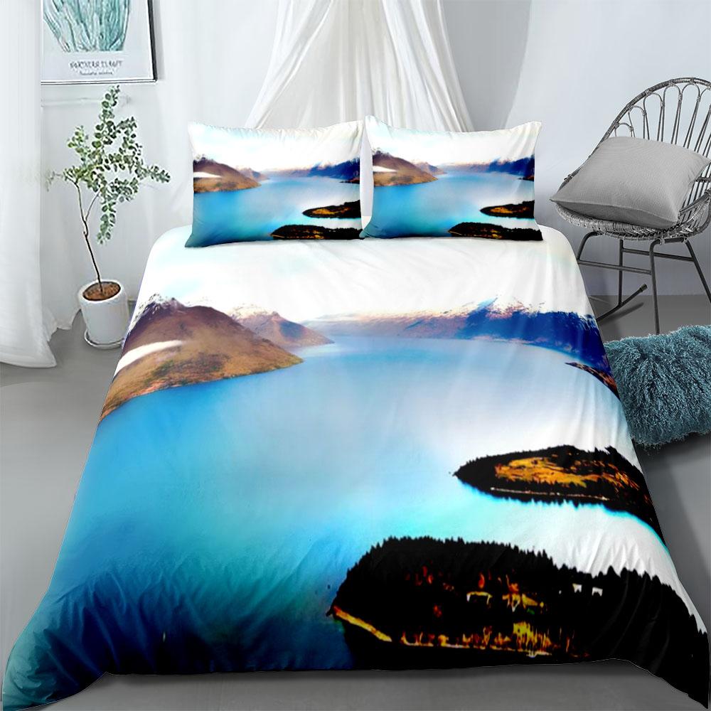Iberská pobřežní krajina Povlečení na přikrývku Sada King Queen Double Full Twin Single Size Sada ložního prádla