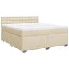 Maison Exclusive - Sommier à lattes de lit avec matelas Crème 180x200 cm Tissu
