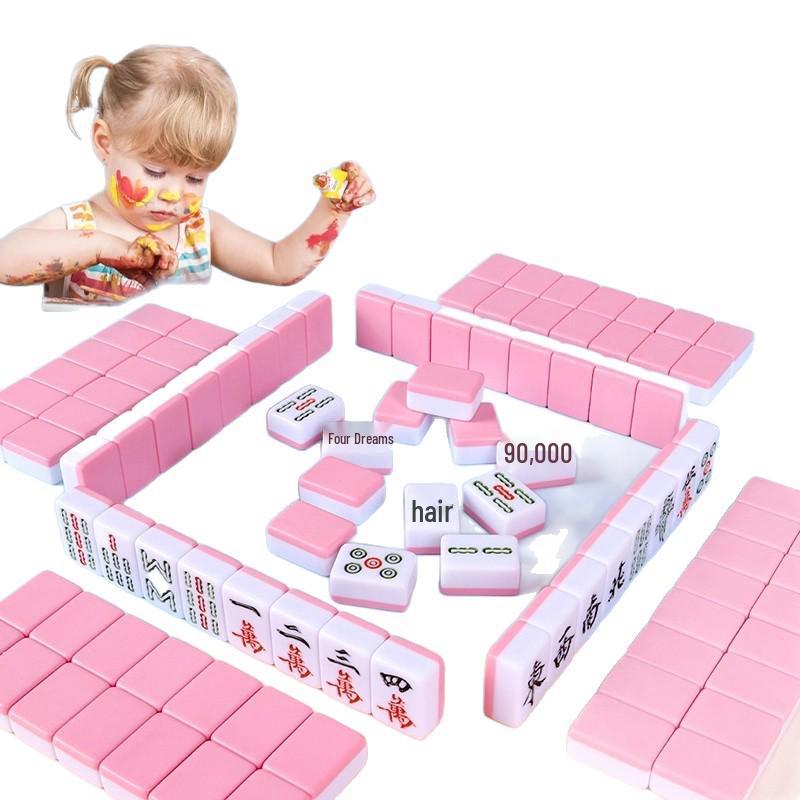 Portable Mini Mahjong Set - Compact Travel and Dorm Use