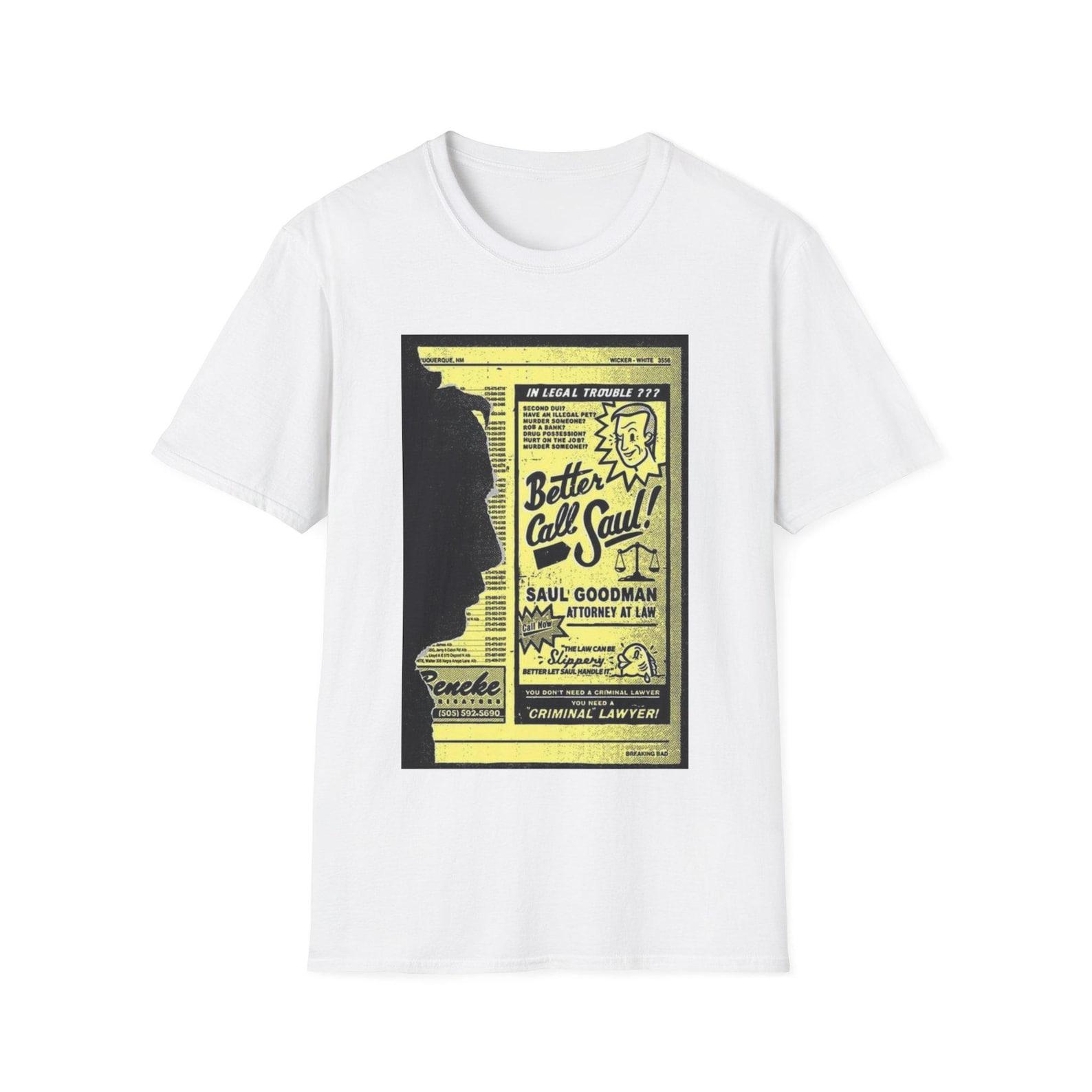 Saul Goodman Yellow Pages | Better Call Saul Shirt | Saul Goodman | Better Call Saul | Breaking Bad | Unisex Tee 2XL