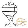 Decorative 50 Hole Heart Shape Iron Jewelry Stand Earring Organizers Desktop Display for Earrings Home Store Presentation