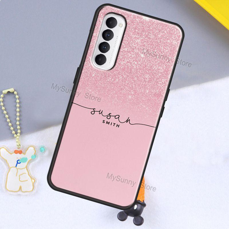

Custom Initials Glitter Sparkly Name Case For OPPO Realme 9i 8i 8 Pro GT Neo 2 Master A5 A9 A52 A72 A31 A53 OnePlus 10 Pro 9 9R Realme GT Neo2