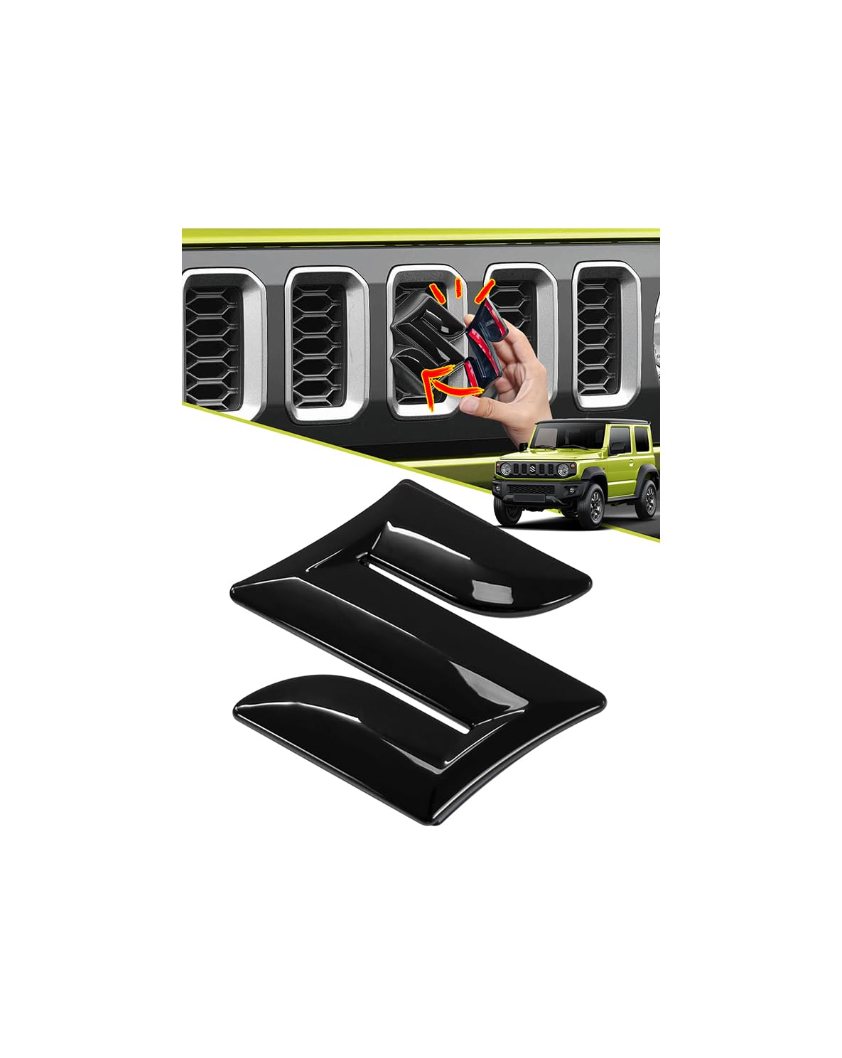 

SYAKAORI Jimny Новый Suzuki Совместимый с Jimny High Нет необходимости снимать оригинальную внешнюю защиту Подходит для оригинального автомобиля Легкая установка Эмблема,