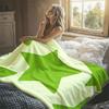 Green Pink Daisy Floral Flannel Blanket Warm Soft Halloween Christmas Decorative Couch Warm Cozy All-Season Gift