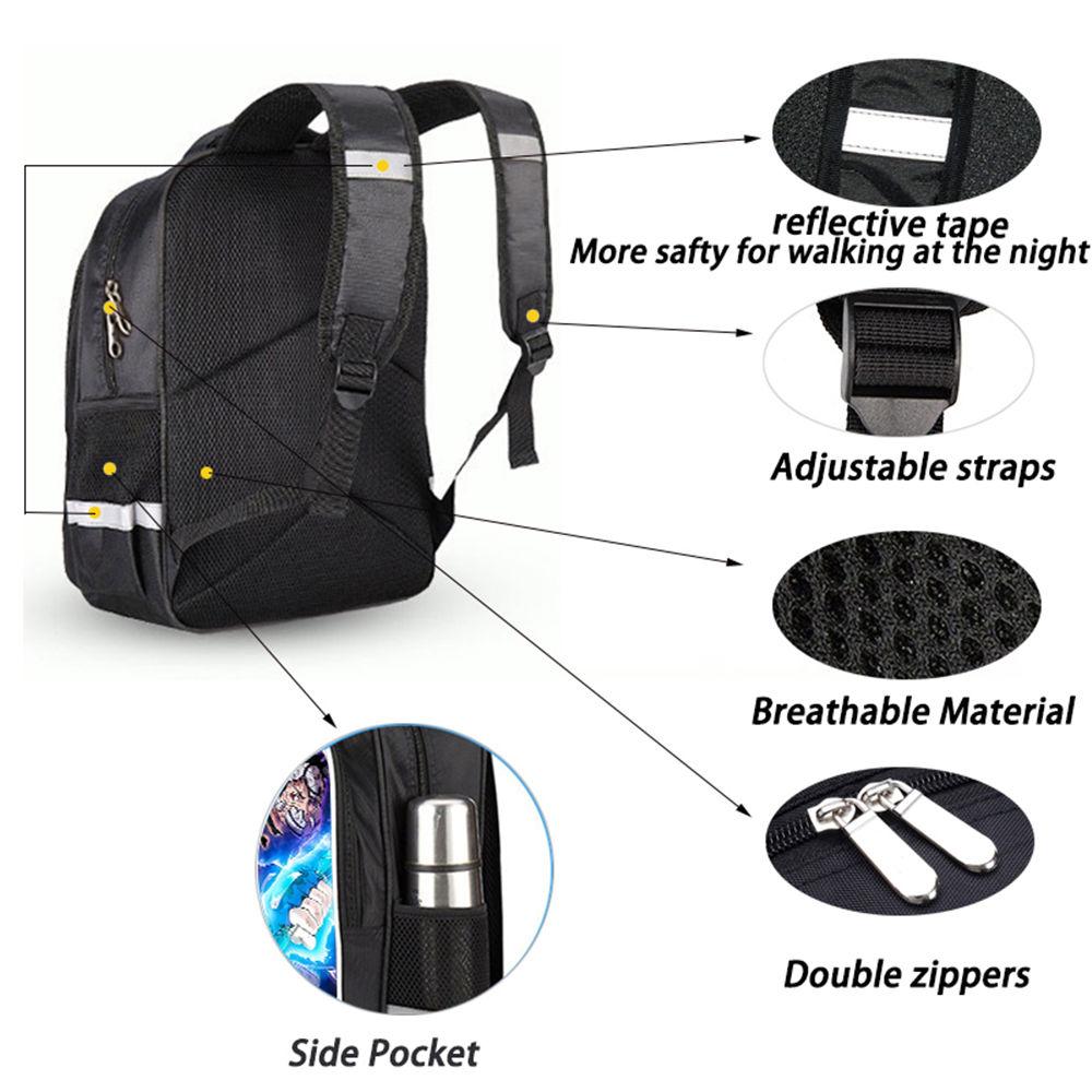 NARUTO Anime Youth Mochila Everyday Backpack,With Adjustable Sling Strap & Front Pocket,Lightweight & Durable,for Boys & Girls Age 5-11