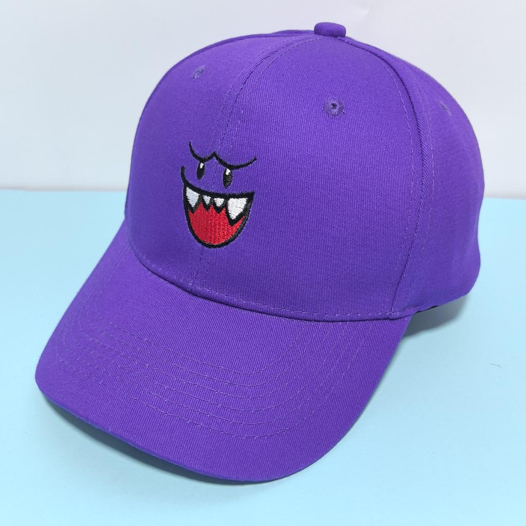 Cartoon Monster Embroidery Baseball Cap, Unisex Adjustable Cotton Dad Hat, Cute Summer Sun Hat For Daily Wear