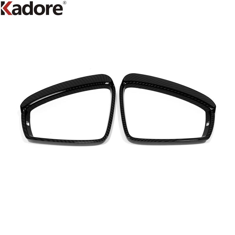 Rearview Mirror Eyebrow Cover Trim For Volkswagen VW Tiguan MK2 2017- Carbon Side Mirrors Rain Shield Sun Visor Accessories
