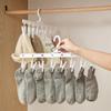 Multifunction Clothes Hanger with 8 Clips Antiskid Space Saving Closet Organizer Drip Foldable Hanging Rack Drying Towels Bras Baby Clothes Gloves
