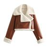 Womens Jackets Long Sleeve Fall Coats  Cropped Jacket  Winter Warm OuterwearWith Pocket