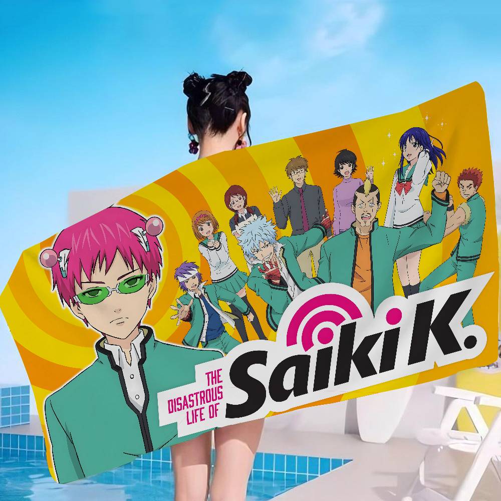 Saiki K Disasterus Life Saiki Kusuo Japanese Anime Microfiber Beach Towel Absorbent Quick Soft  Resort Mountain Climbing Towel