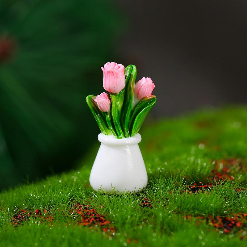 

Искусственные цветы Искусственные цветы Суккуленты Комнатные растения Смола Ручная работа Кукольный домик Настольные Мини-украшения Model B