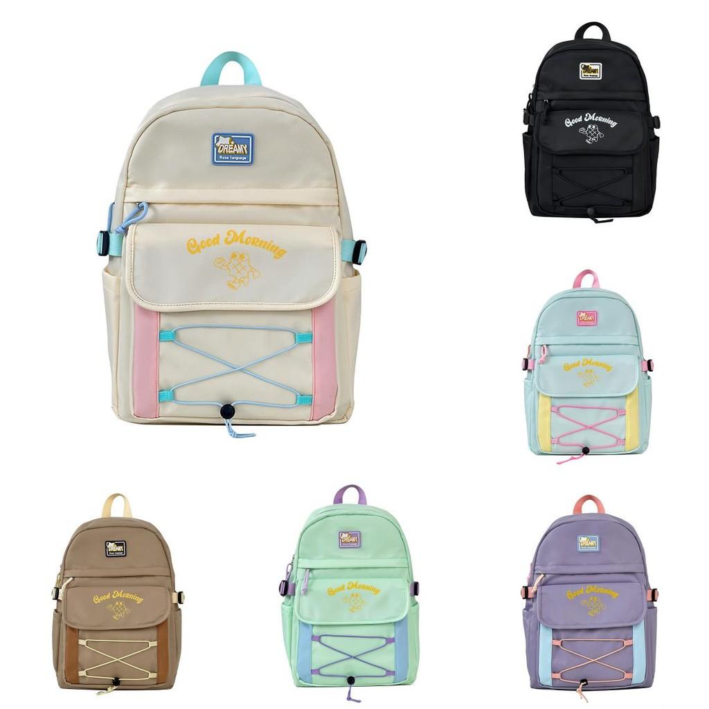 Morning Letter Good Print School Backpack With Breathable Design Schoolbag Gift