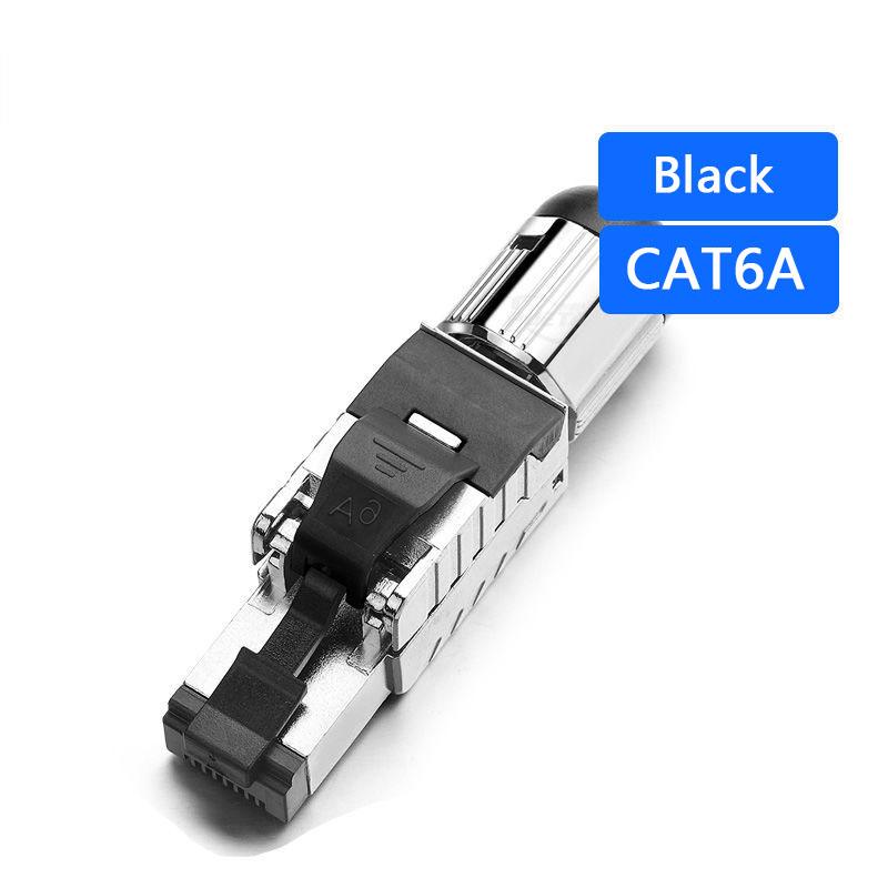 2PC RJ45 CAT6 CAT6A Cat7 CAT8 CAT 8 Connectors ToolFree Zinc Alloy Shielded 40G Ethernet Termination Plugs for 23AWG SFTP Cables