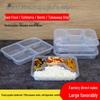 ZISIZ 1000ml 4-Compartment Disposable Lunch Box