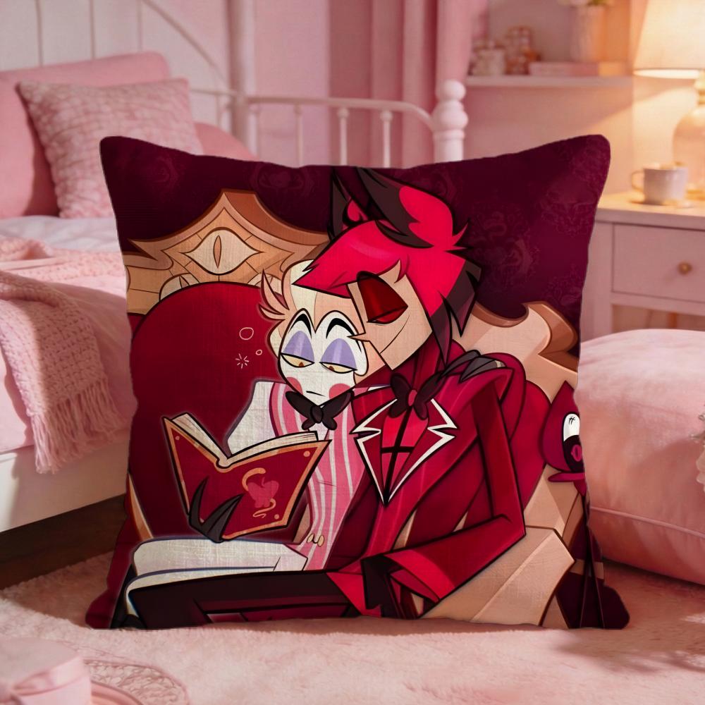 Hazbin HHotels Game Hot Cushion Cover Premium Comfort Reversible Pillow Cove Two In One Design For Any Room Car Interior