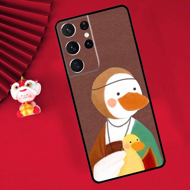 Cartoon Cute Animal Duck Case For Samsung Galaxy S26 S25 S24 Ultra S21 S20 S22 S23 Ultra S10 Plus S25 FE Cover Funda
