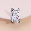 Cute White Puppy Shape Enamel Brooch Pin Pet Inspired Jewelry For Women Men Casual Wear Gift Anniversary Party Outfits