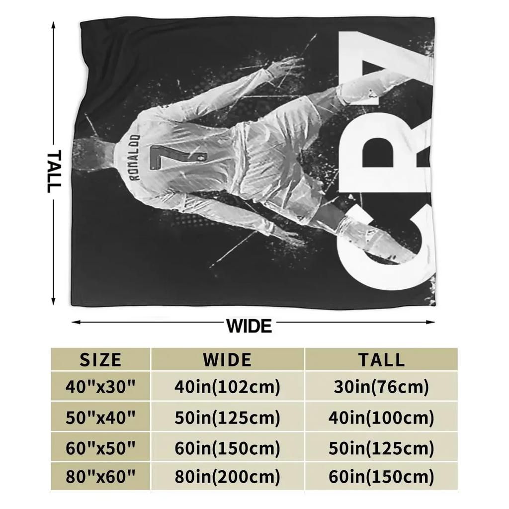 CR7 Cristiano Ronaldo Blankets Soft Warm Flannel Throw Blanket Bedding for Bed Living Room Picnic Travel Home Sofa