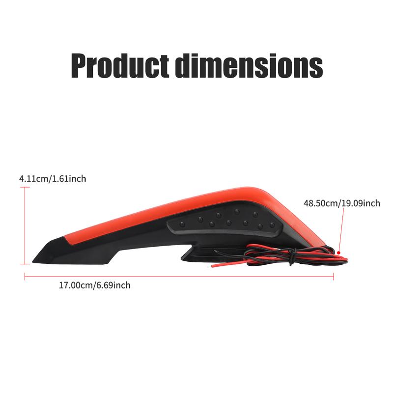 1 pair Motorcycle Front Side Wing LED Light Kit Aerodynamic Wing Lights Universal Spoiler Lamp Motorcycle Decorative Accessories