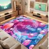 Winter Theme Soft Crystal Velvet Rug Custom Name & Text Print Non Slip Floor Rug for Bedroom Living Room