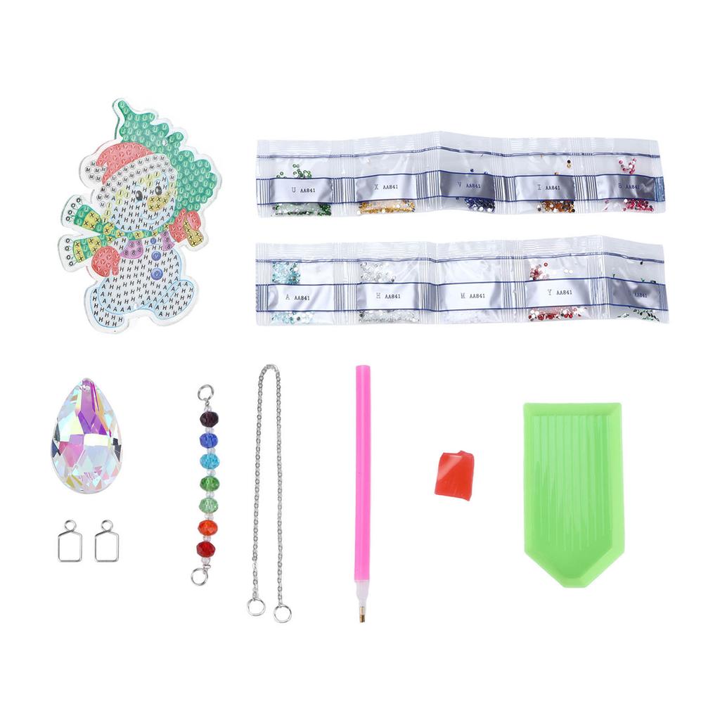 DIY 5D Rhinestone Painting Snowman Shape Decorative Rhinestone Painting Pendant for DIY Craft Indoor Decoration Gift