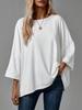 Frühling/Sommer 2025 Damen Freizeit Einfarbiges T-Shirt mit mittlerem Ärmel