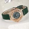 Women Quartz Watch Ring Necklace Earring Rhinestone Wristwatch Watches