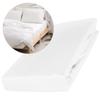 Cotton fitted sheet 90x200 smooth satin white