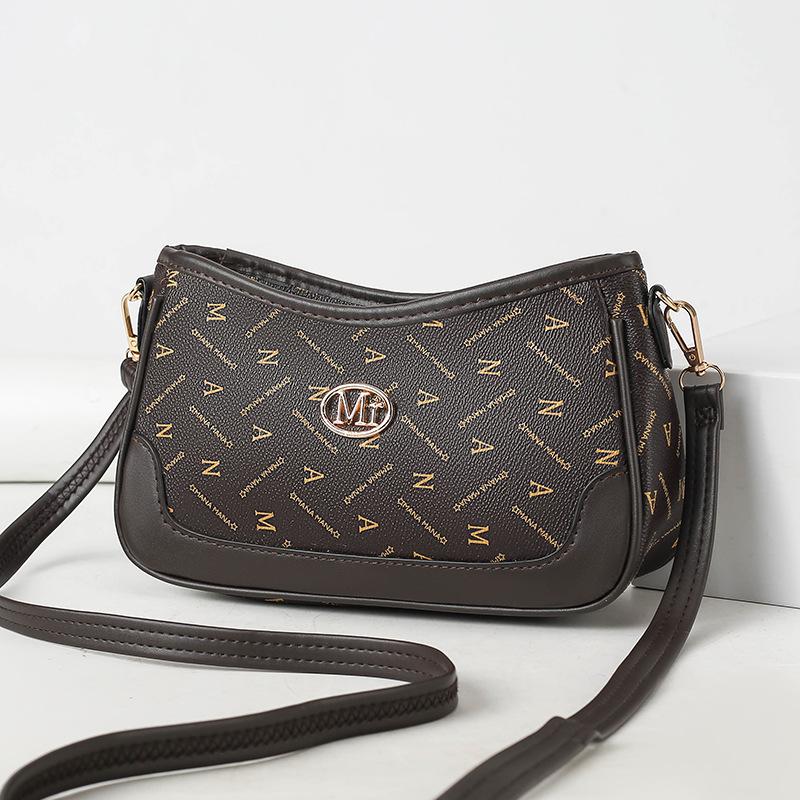 Middle-aged Women's Large-capacity Autumn Fashionable Single-shoulder Bags, Dumpling Bags, Versatile Floral Bags