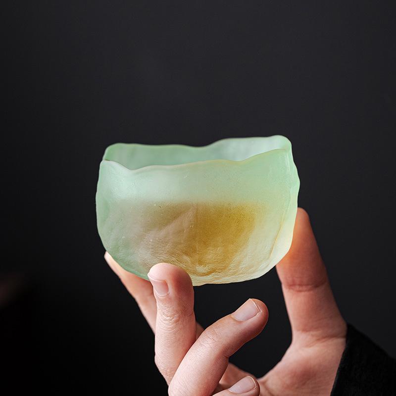 Glacier blue and green national tide style small teacup Sake cup