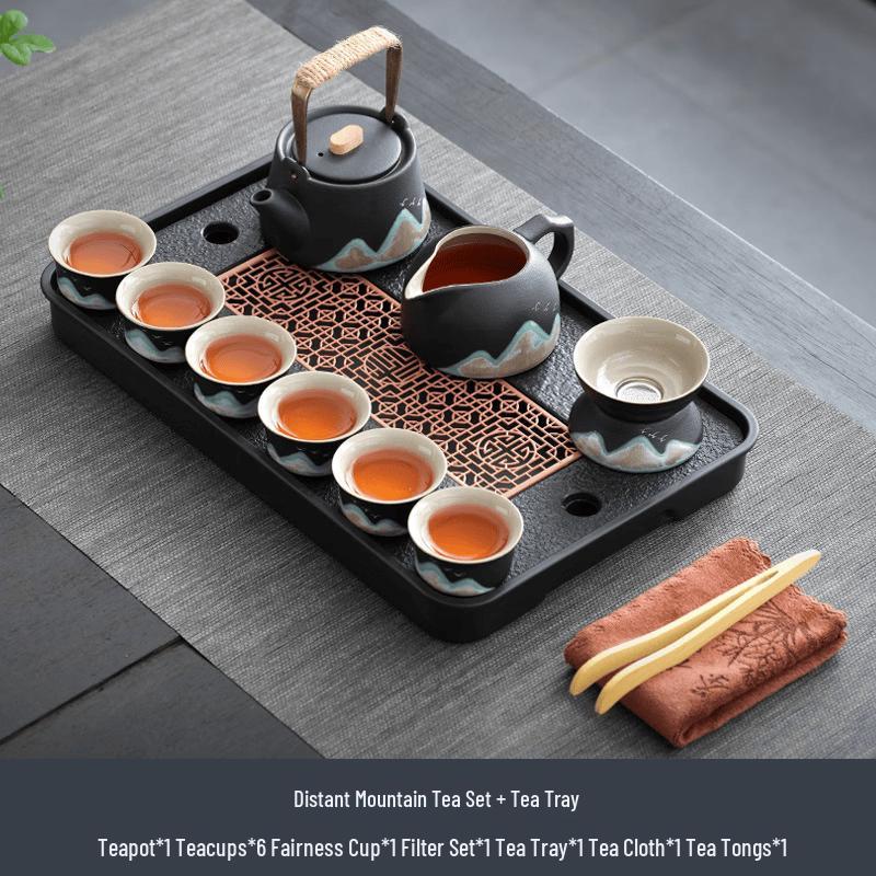 Forbidden City  Thousand Miles of Rivers and Mountains  Ceramic Tea Set