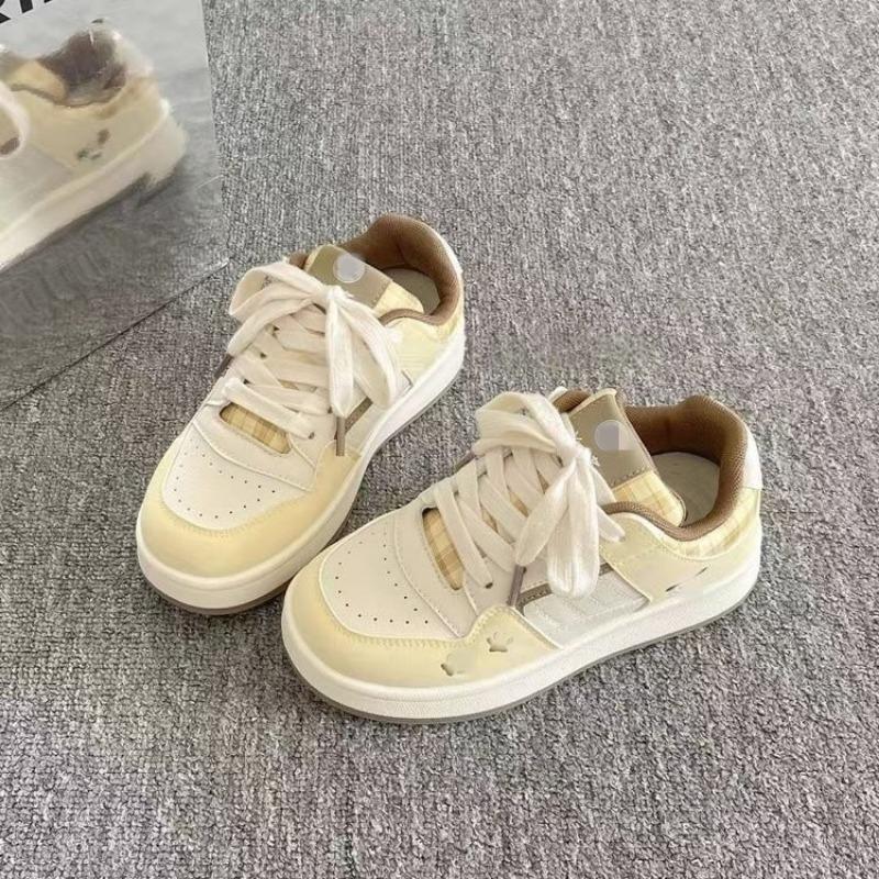 

New Breathable Board Shoes for Women, Versatile Student Bread Shoes 40 коричневый/жёлтый