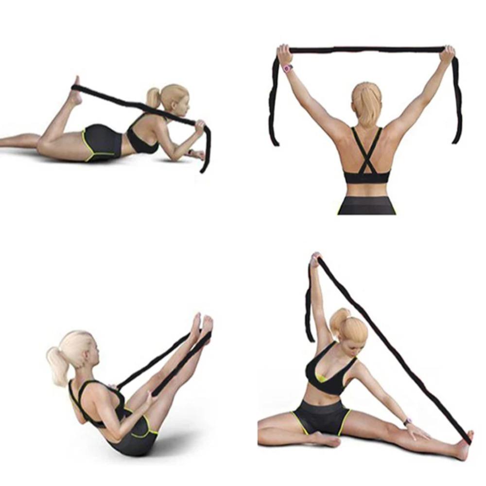 Digital Dance Resistance Bands 8 Section Yoga Pull Strap Durable Yoga Stretching Belt