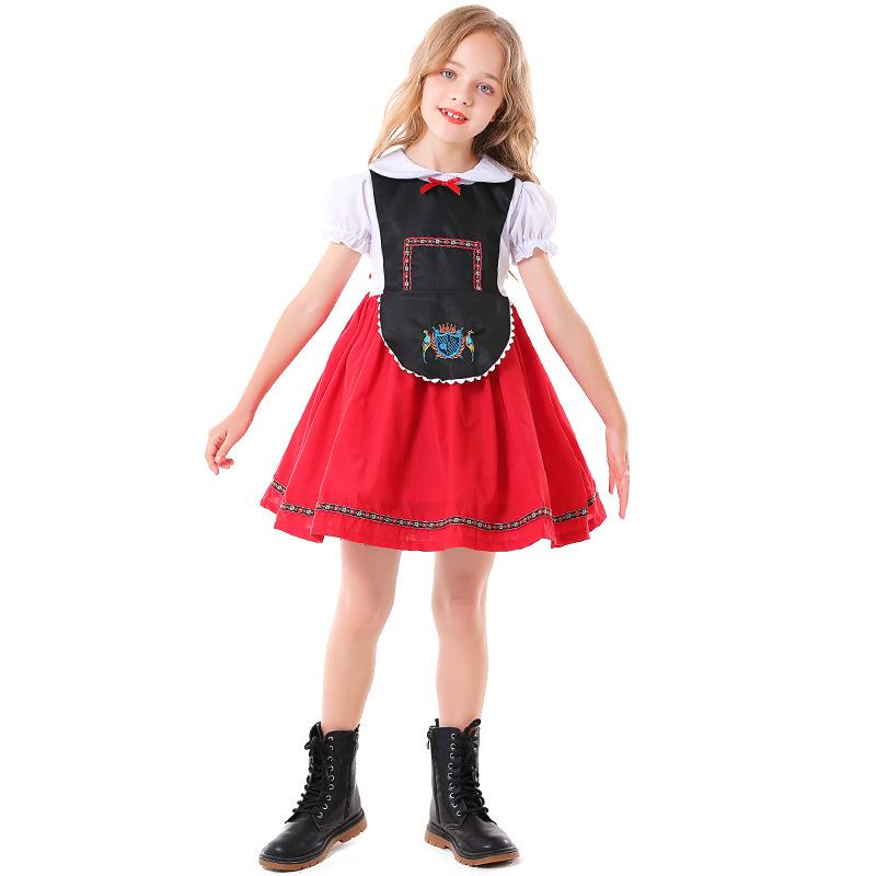 Kinder Mädchen Zimmermädchen Cosplay Feiertag Verkleidung Outfit Traditionell Deutsch Bier Schule Bühnenstück Theater Party Rollenspiel Kostüm