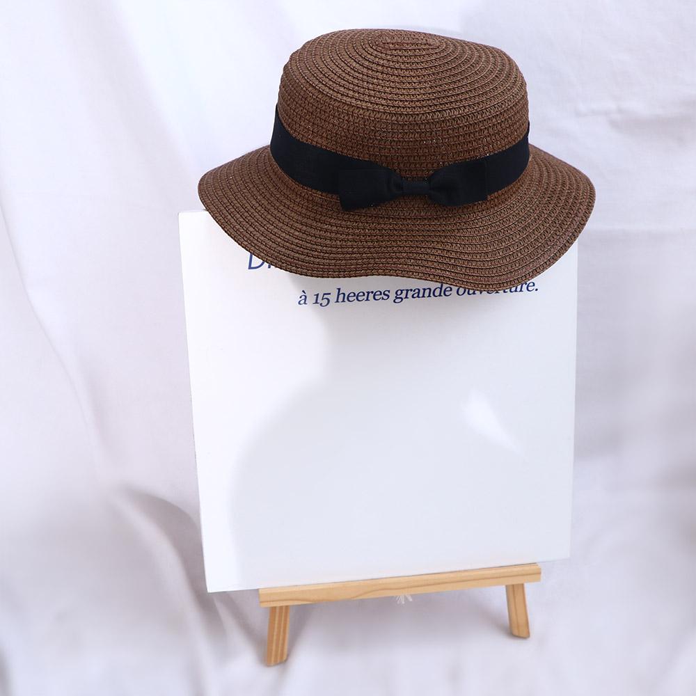Outdoor Beach Cap Flat Hat Sun Visor Sunscreen Handmade Sun Hat Top Hat Weave Sun Cap Straw Hat