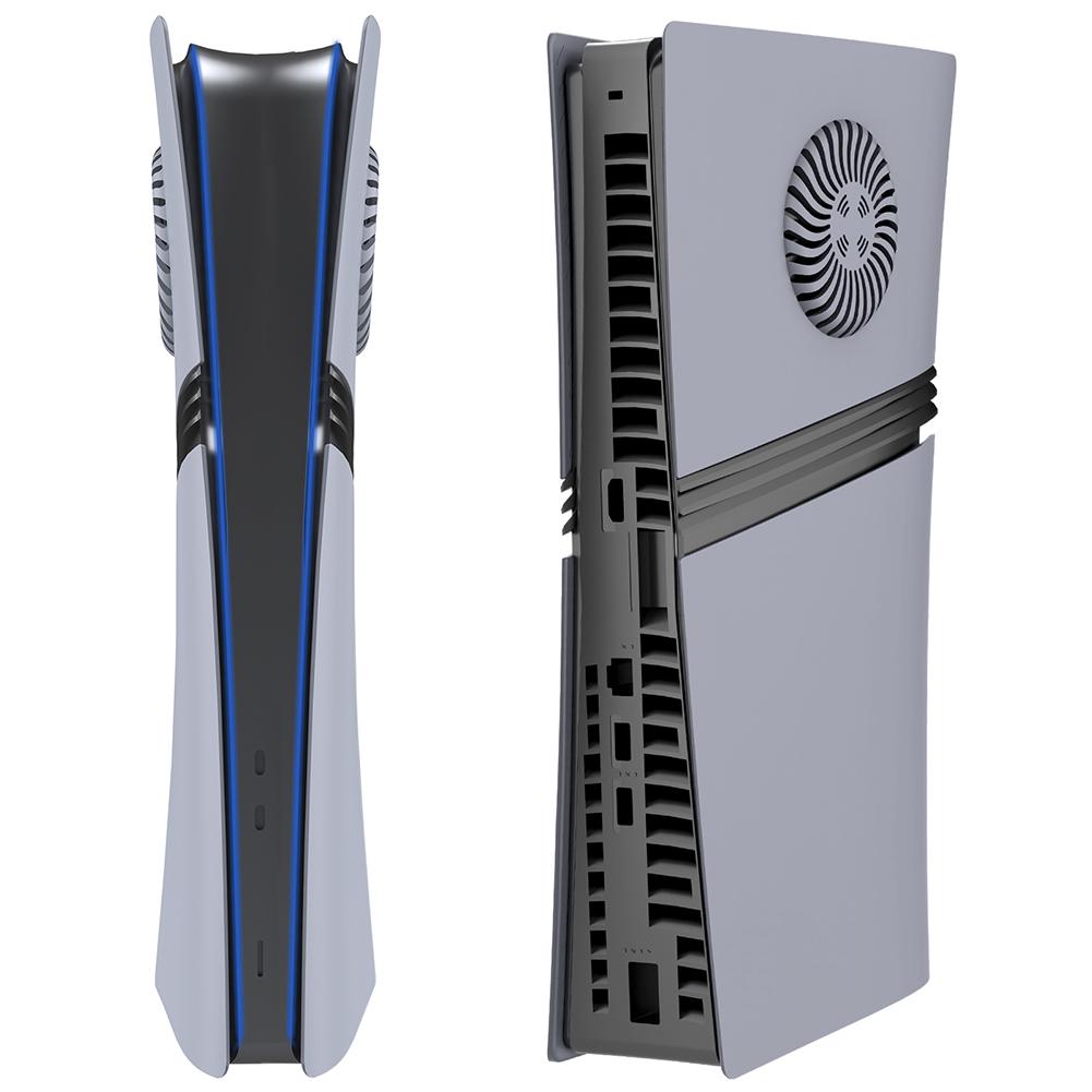 Für PS 5 Pro Face Plate Konsolenabdeckung Kratzfester Hartschalenkoffer aus Kunststoff mit Lüftungsschlitz für PlayStation5 Pro Disc/Digitale Edition