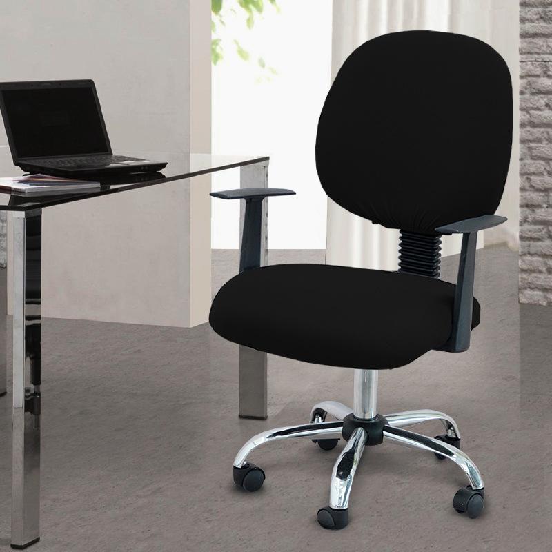 Two-Piece Computer Chair Cover Washable Executive Chair Cover For Computer Stretchable Seat Covers Computers Chairs