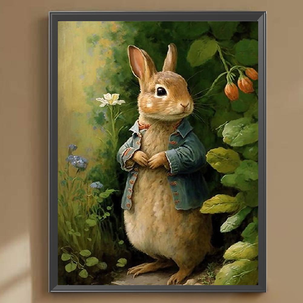 2pcs 5D DIY Full Round Drill Diamond Painting 2025 New Easter Bunny Kit Creative Household Decoration for Festival Party 30x40cm