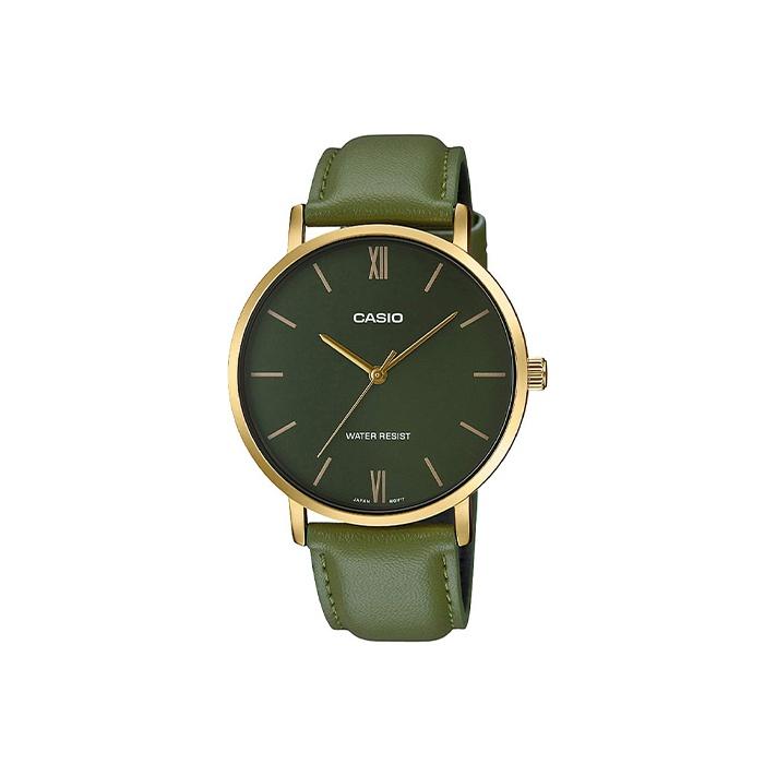 CASIO Men Standard Series 46mm Green Watch MTP-VT01GL-3B MTP-VT01GL-3B Jasper Watch Dial