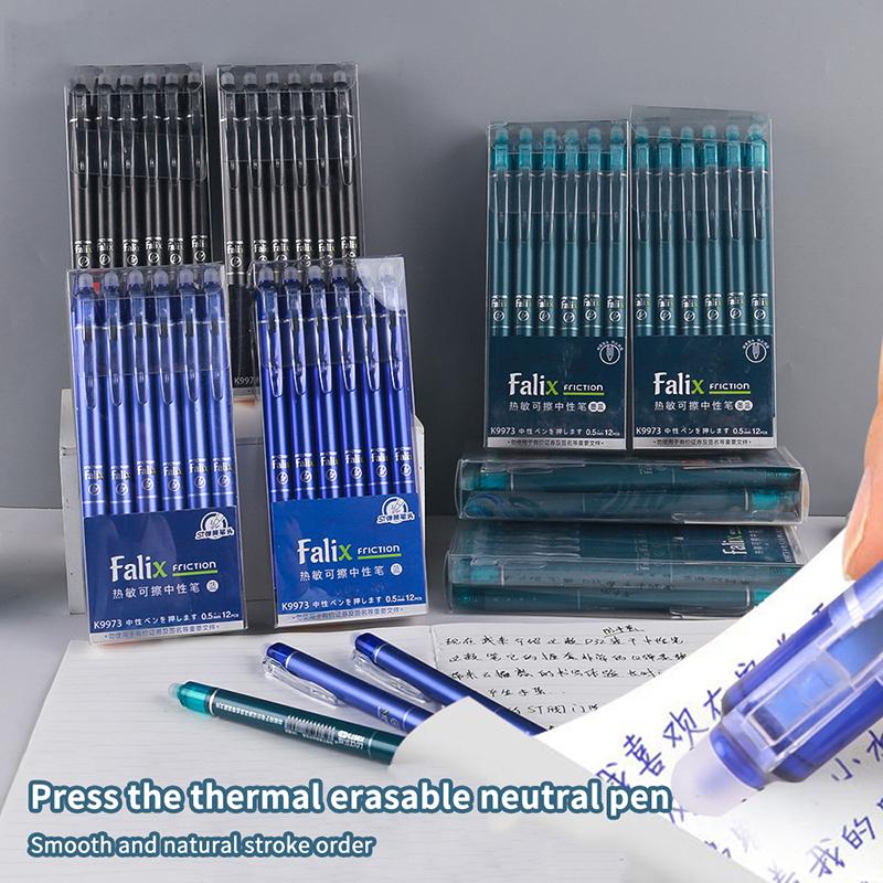 Hot Sale Press Type Thermal Erasable Pens - 0.5mm Smooth Writing Gel Pens for School and Work