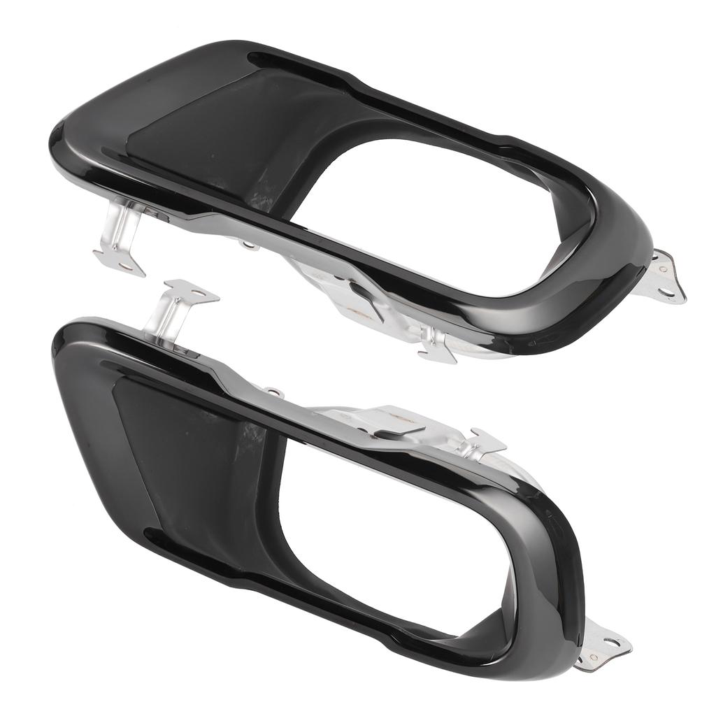 Pair Chrome Black Exhaust Muffler Tips Set End Pipe Trim Fit for X5 G05 M Sport 2019+