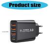 To Europe Charger With 3 USB Type C Port Fast Charging Universal Travel Adapters For Multiple Devices