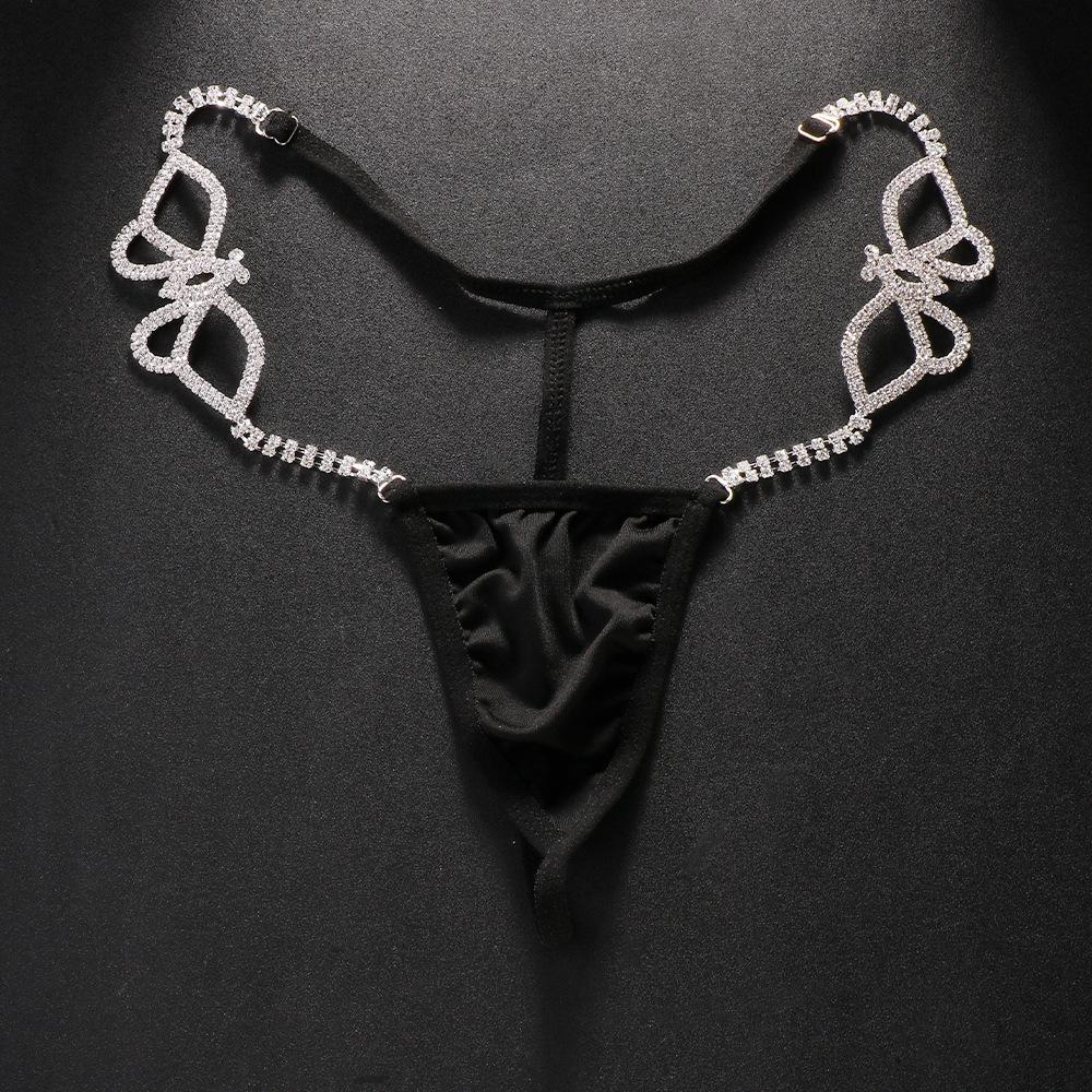 Sexy Butterfly Panties Sexy Versatile Adjustable Rhinestone Thong Women'S Body Chain