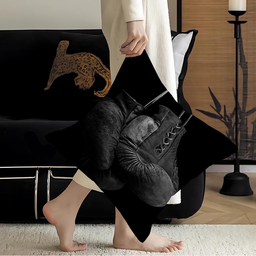 Retro Boxing Gloves Pillow Gift Home Office Decoration Bedroom Sofa Car Cushion Cover Case 45x45