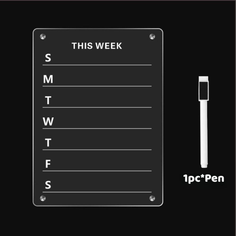 Message Note Monthly Weekly Planner Reusable Rewritable Fridge Clear Board  Office