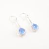 Natural Tanzanite Gemstone 925 Sterling Silver Jewelry Zircon Earrings 1.86" CZE-7-8