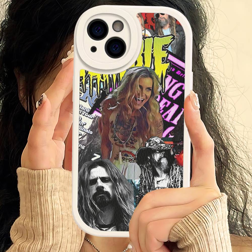 Retro Singer R-Rob Z-Zombie Phone Case For IPhone 16 15 14 13 12 11 Pro Max Plus Soft Leather Cover